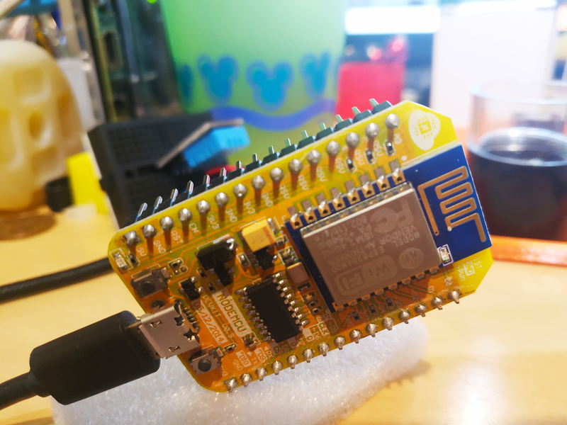Yellow NodeMCU 0.9 board